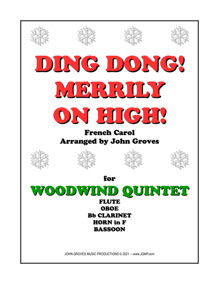 Ding Dong! Merrily on High! - Woodwind Quintet image number null