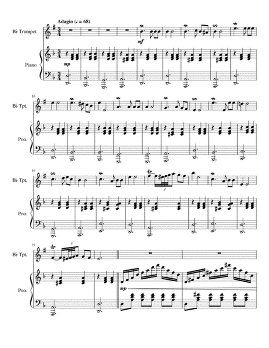 Opus 146a, "De Profundis", Supplication for Trumpet & Piano in D-la image number null