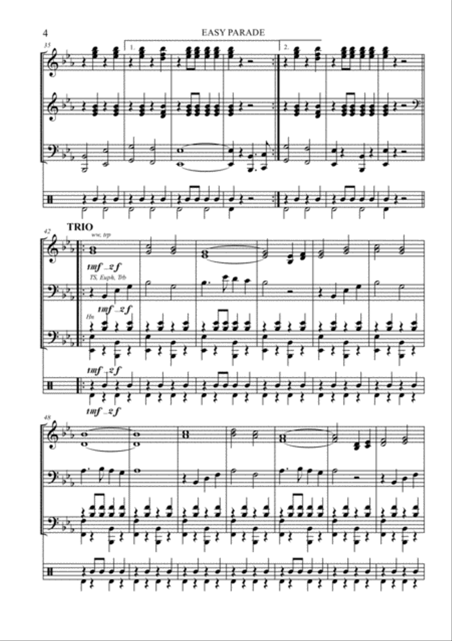 Easy Parade - March for Concert band Concert Band scores gallery preview page 4