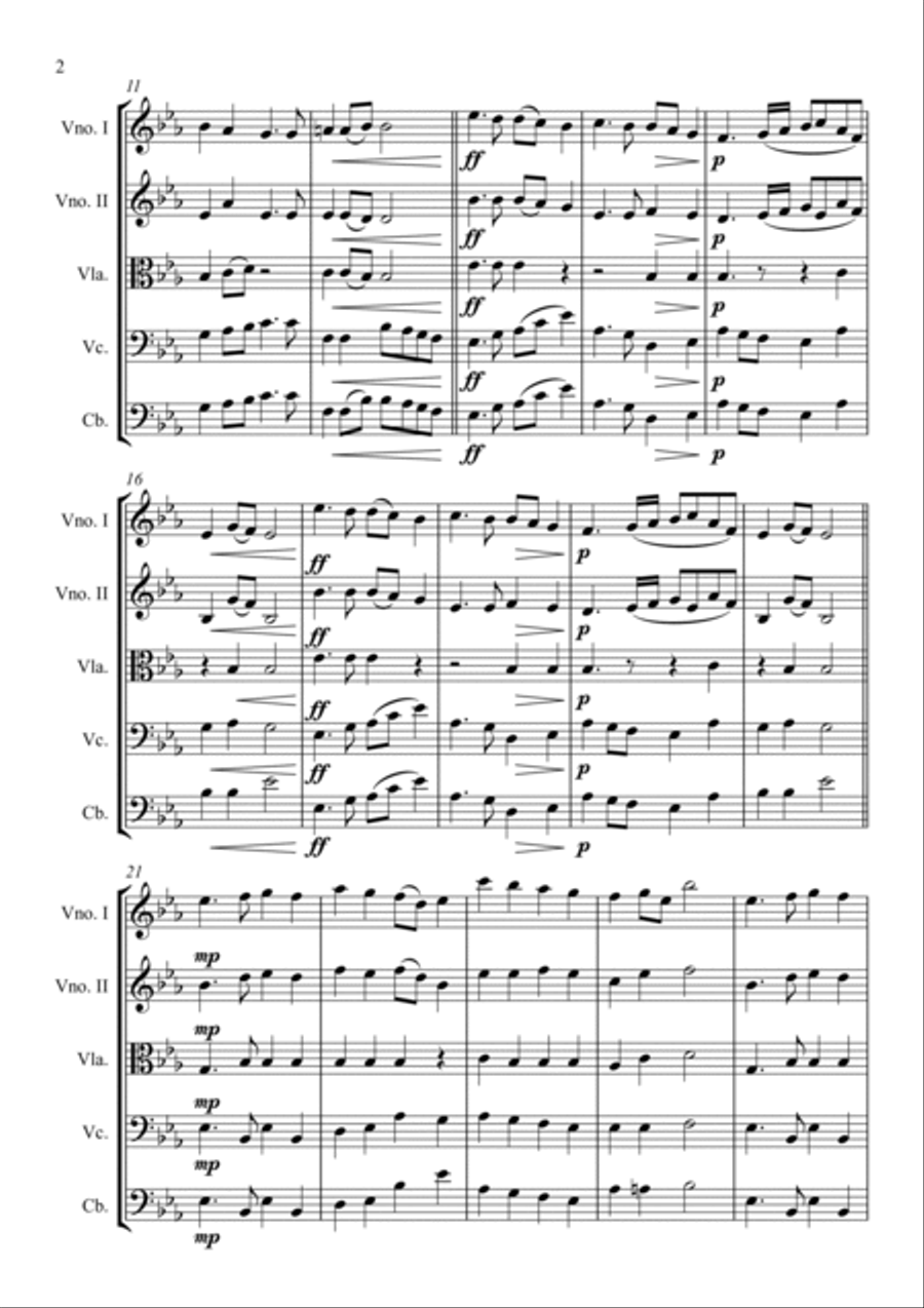 German National Anthem String Quintet scores gallery preview page 2