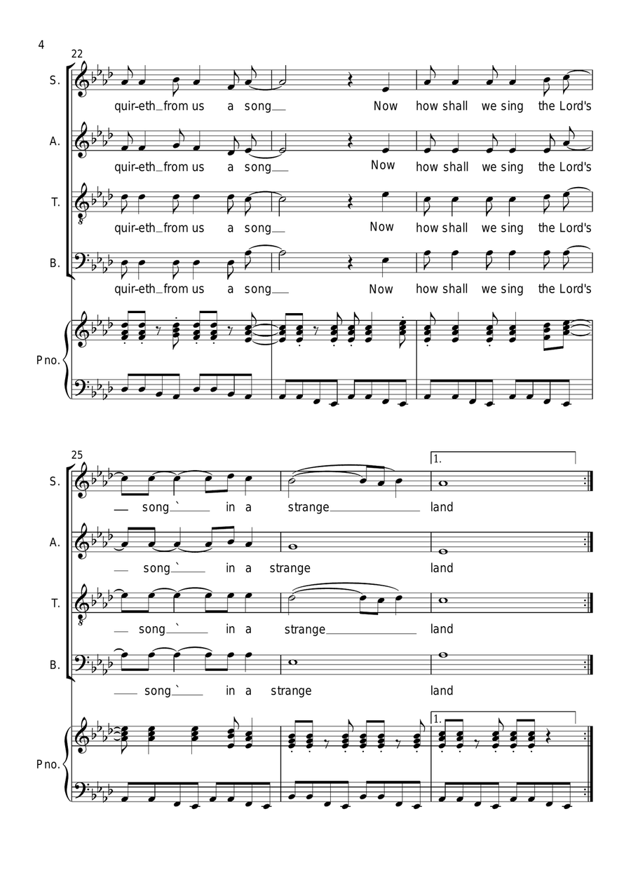 Rivers Of Babylon 4-Part scores gallery preview page 5