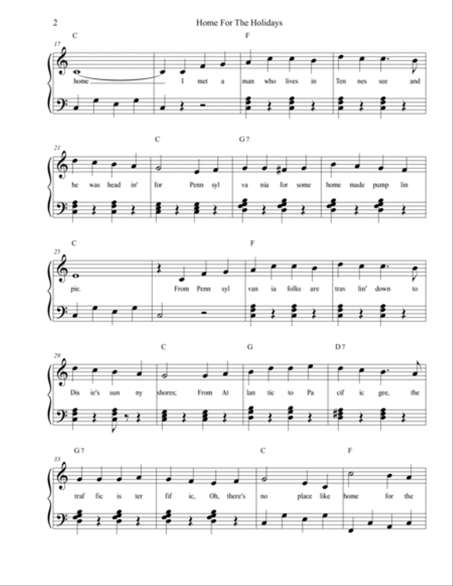 (there's No Place Like) Home For The Holidays A Cappella scores gallery preview page 2