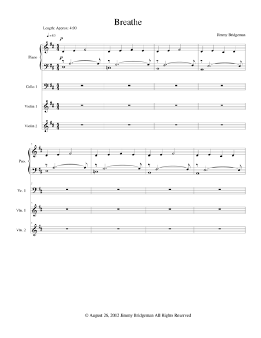 Breathe Concert Band scores gallery preview page 1
