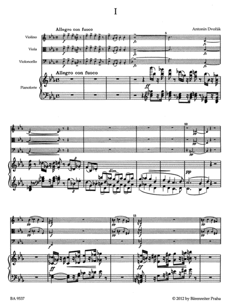 Piano Quartet E flat major, Op. 87