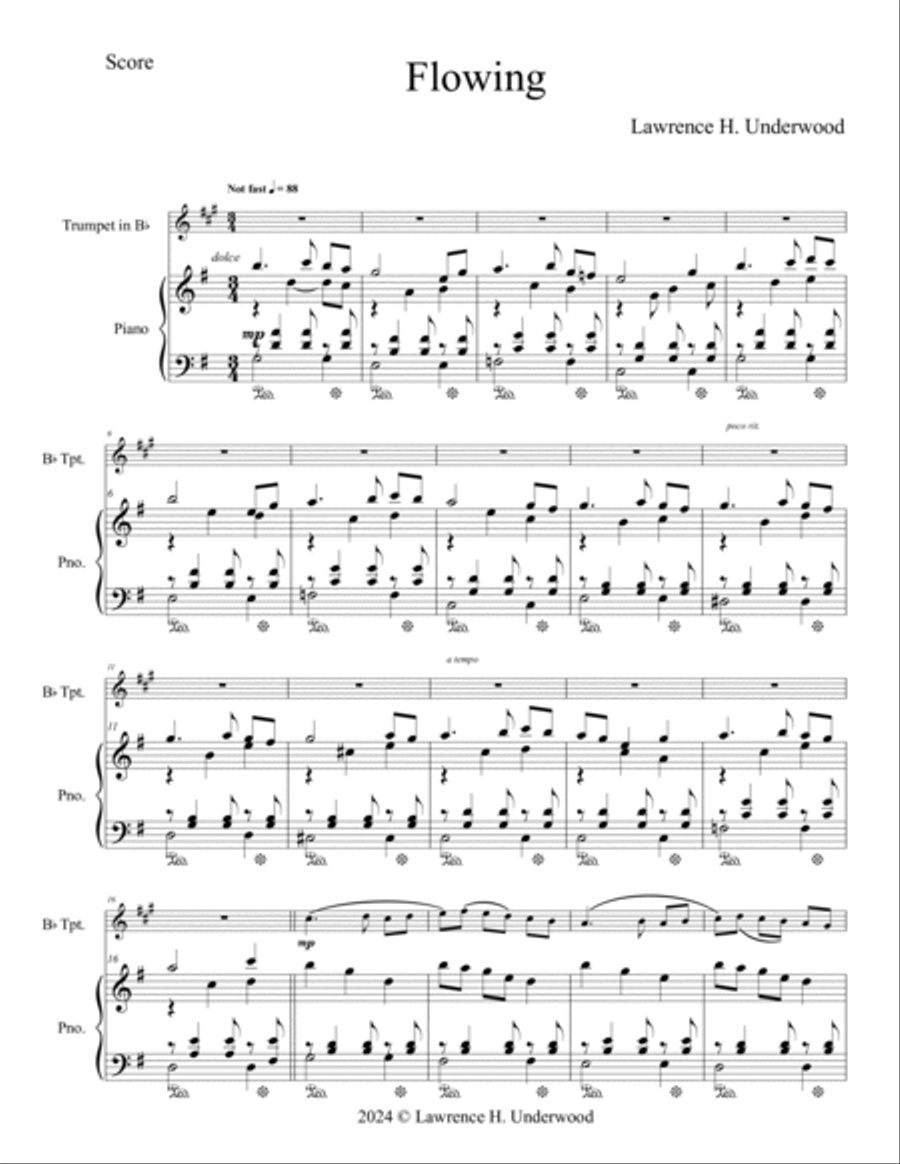 Flowing B-Flat Trumpet scores gallery preview page 2
