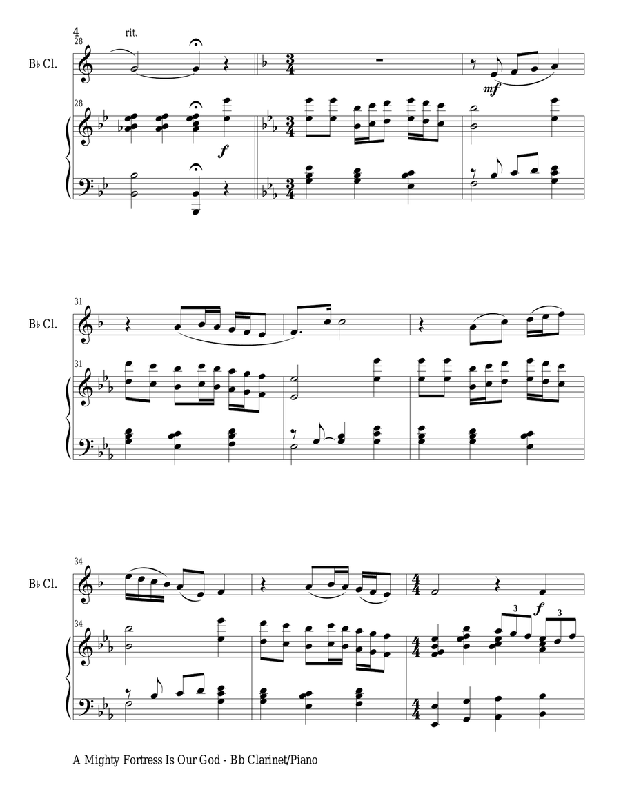 MAJESTIC HYMNS, SET II (Duets for Bb Clarinet & Piano) B-Flat Clarinet scores gallery preview page 6
