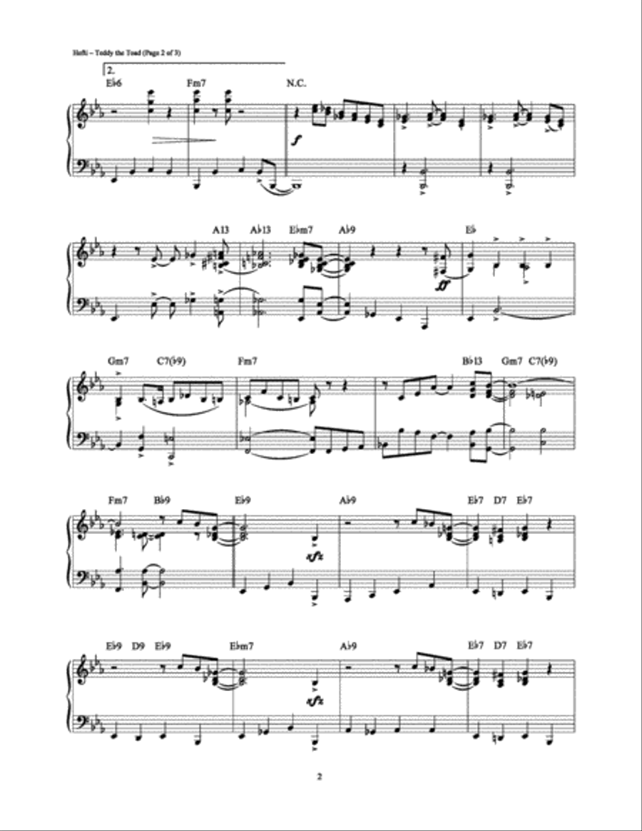 Teddy the Toad Piano Solo scores gallery preview page 2