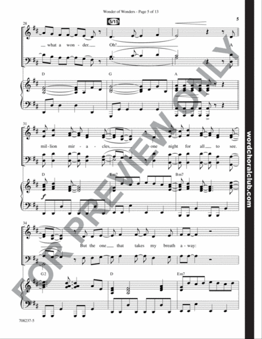 Wonder of Wonders - Anthem 4-Part scores gallery preview page 6