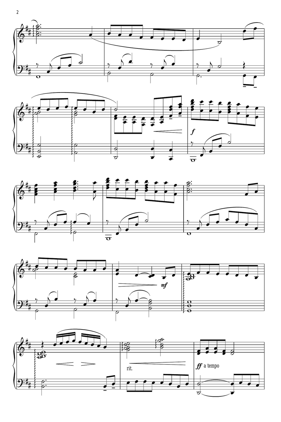 Colors Of The Wind (from Pocahontas) Piano Solo scores gallery preview page 2