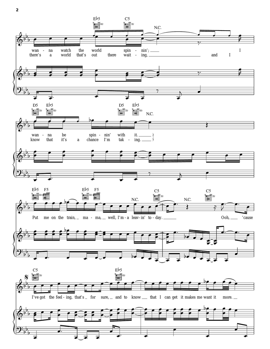 Train Piano, Vocal, Guitar scores gallery preview page 2