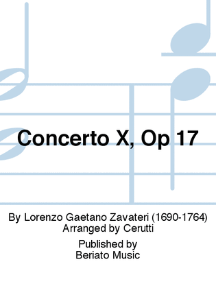 Concerto X, Op 17