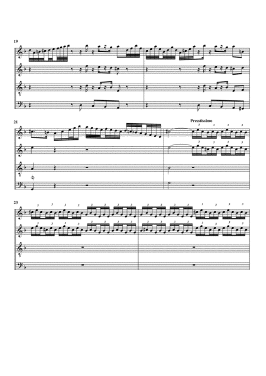 Toccata and fugue, BWV 565 (arrangement for 4 recorders) Recorder scores gallery preview page 4