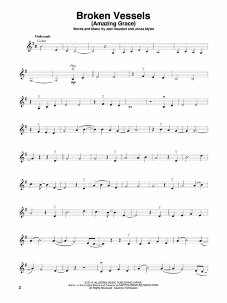Hillsong Worship Hits Violin Solo scores gallery preview page 3