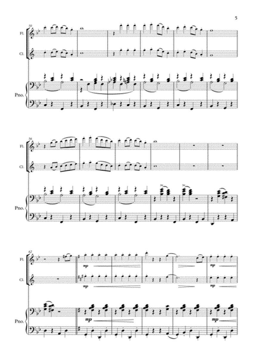 Sleigh Ride - Flute, Clarinet in Bb and Piano