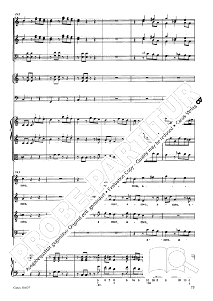 Mass in time of war (Missa in tempore belli) 4-Part scores gallery preview page 85