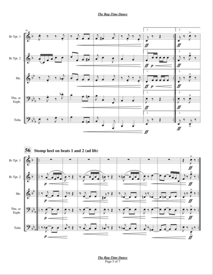 The Rag-Time Dance Chamber Music scores gallery preview page 5