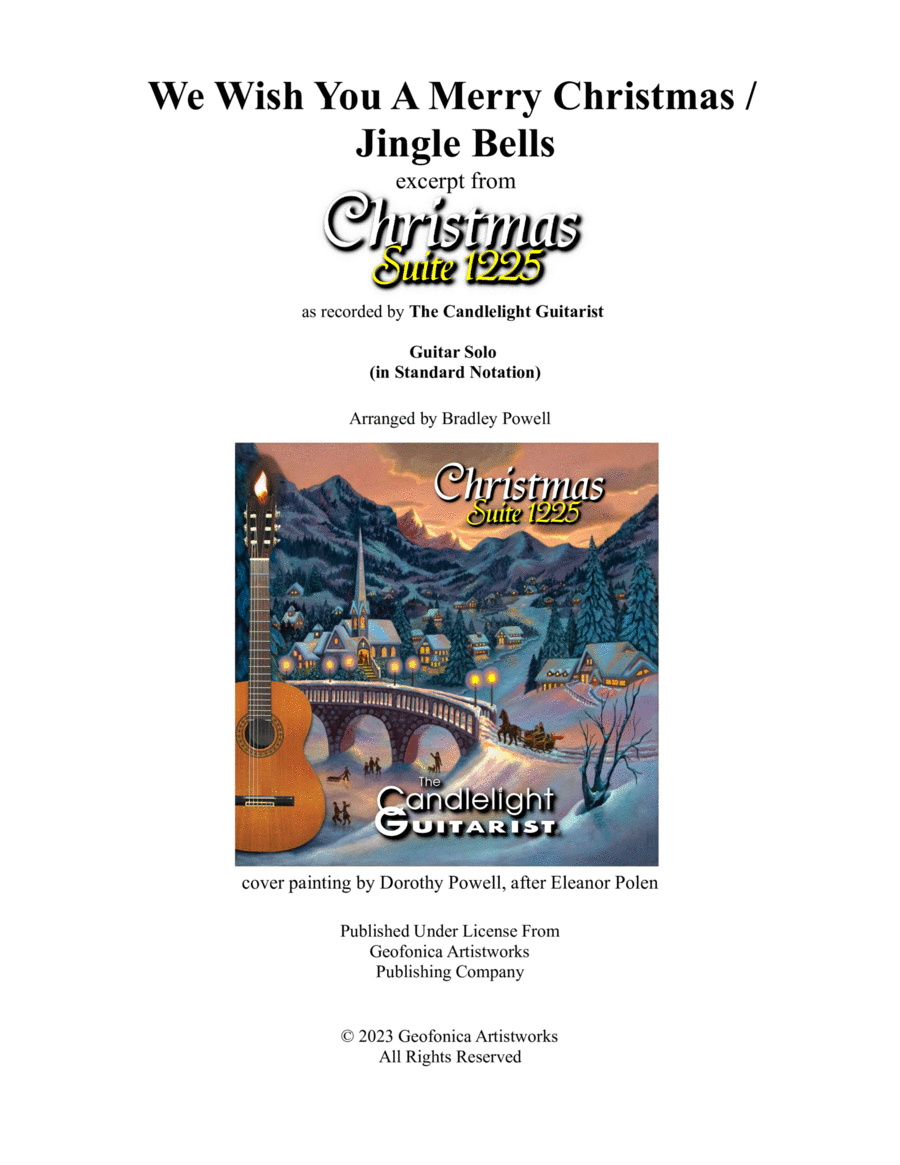 We Wish You a Merry Christmas / Jingle Bells Acoustic Guitar scores gallery preview page 1