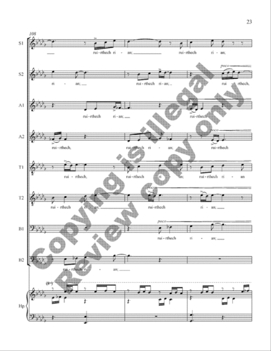 Scel lem duib SSAATTBB scores gallery preview page 23