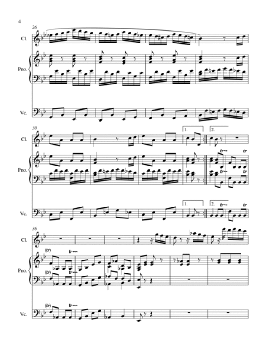 Andante from Beethoven s Piano Sonata Op49 No 1 Small Ensemble scores gallery preview page 4