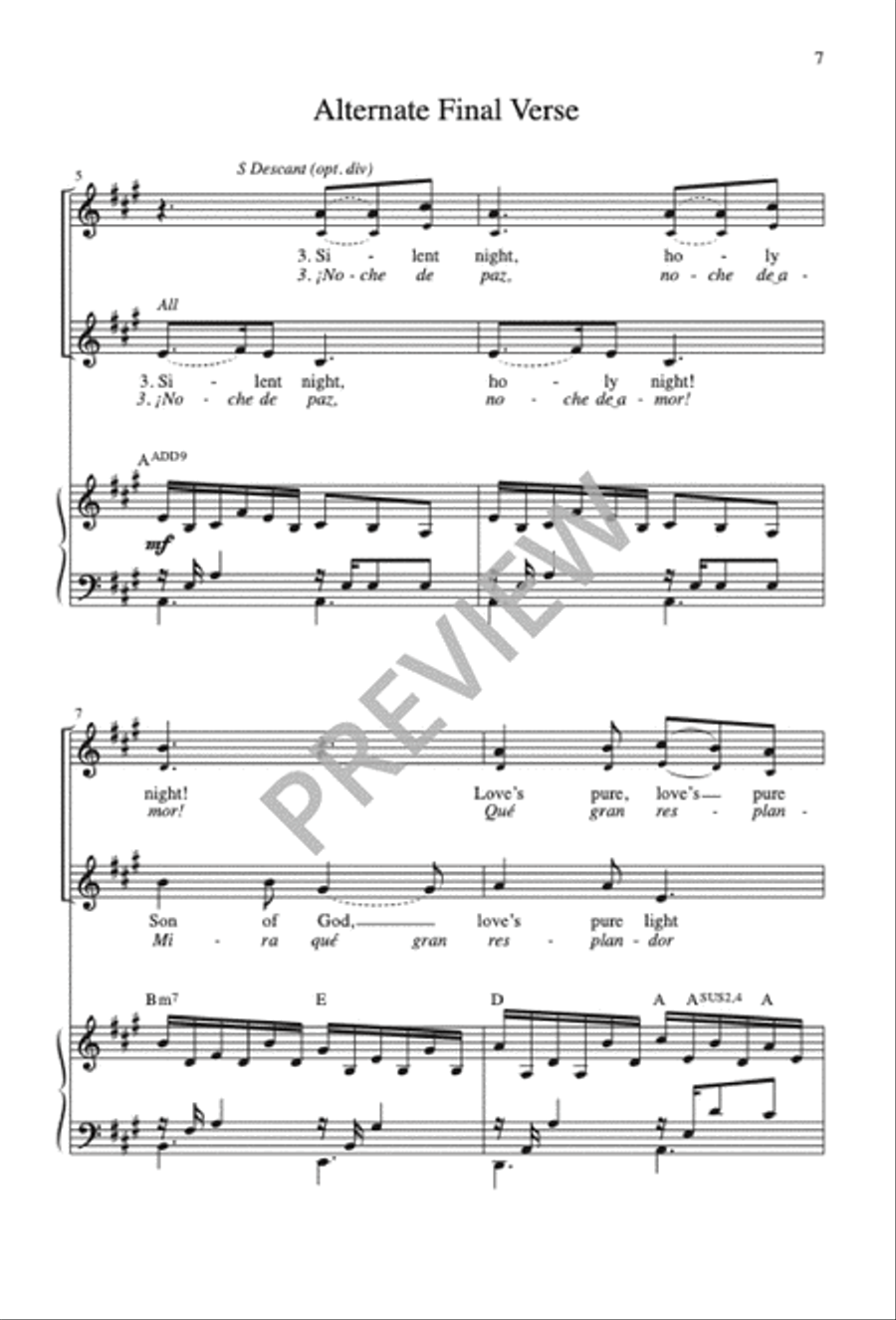 Silent Night, Holy Night 3-Part scores gallery preview page 8