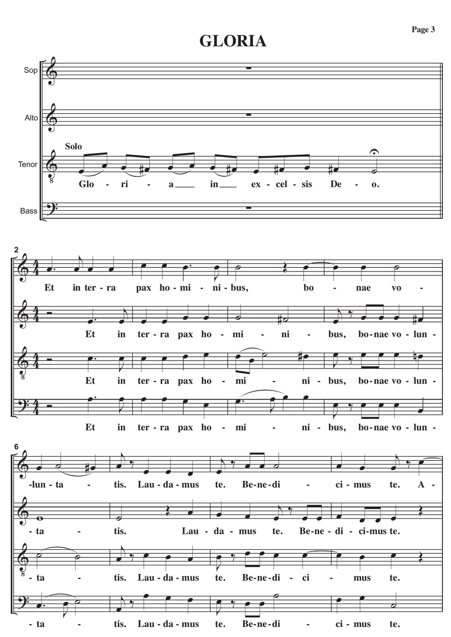 O Magnum Mysterium Complete Mass (Victoria) A Cappella SATB 4-Part scores gallery preview page 3