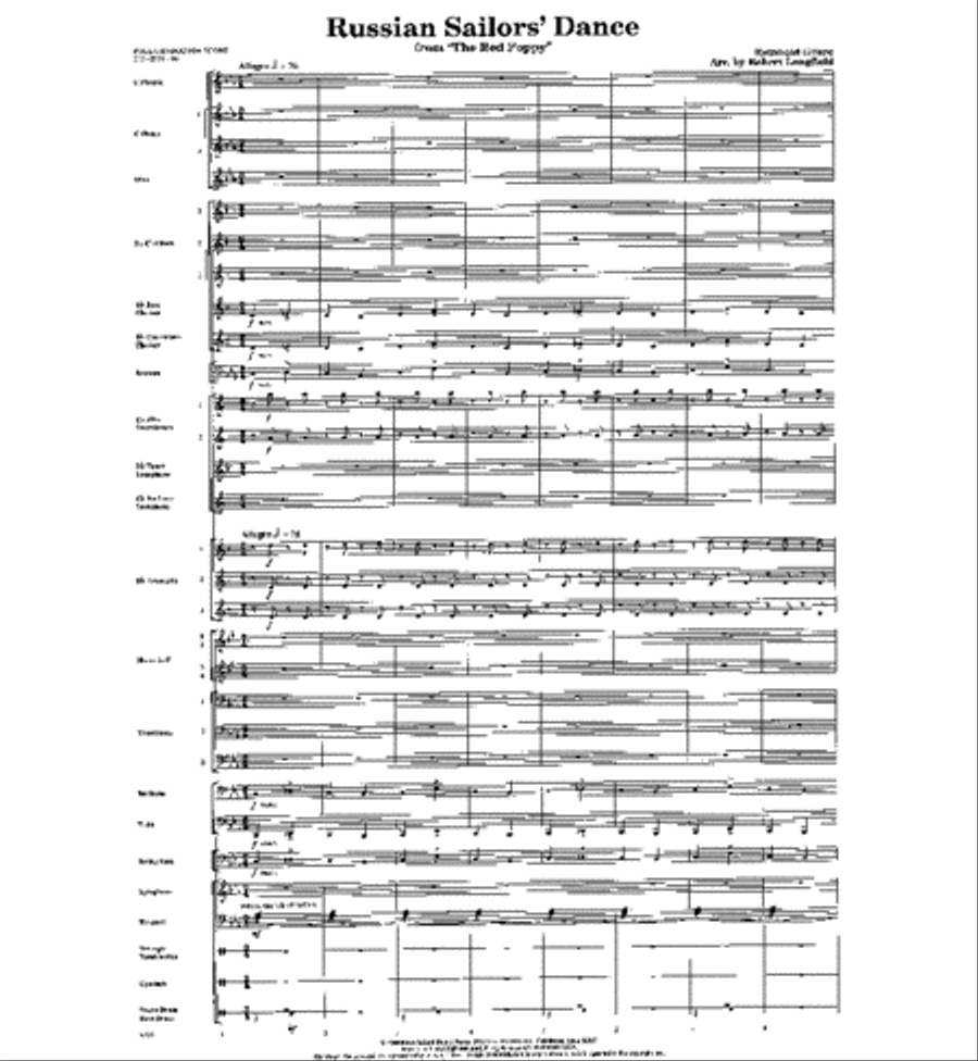 Russian Sailor's Dance Concert Band scores gallery preview page 2