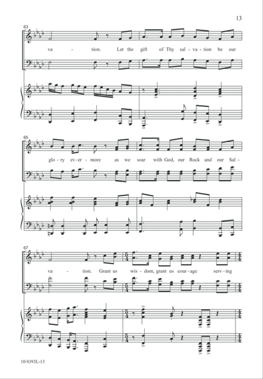 Our Rock and Our Salvation 4-Part scores gallery preview page 13
