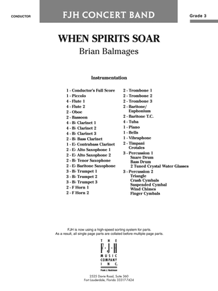 When Spirits Soar: Score