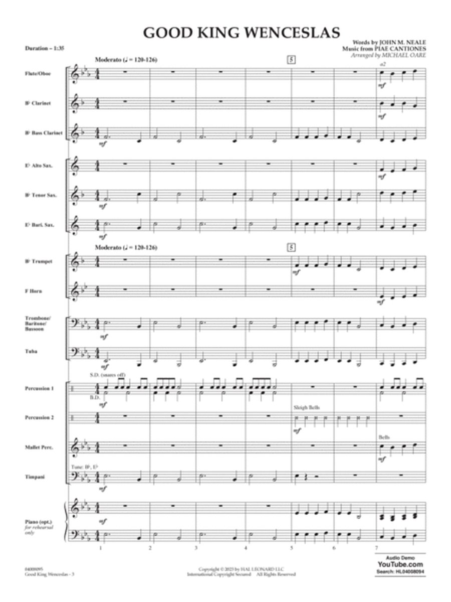 Good King Wenceslas (arr. Michael Oare) - Conductor Score (Full Score)
