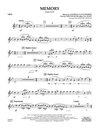 Memory (from Cats) (arr. Johnnie Vinson) - Oboe
