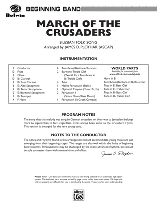 March of the Crusaders: Score