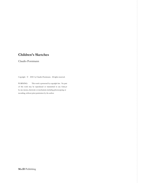 Children's Sketches Little Pieces for Solo Piano
