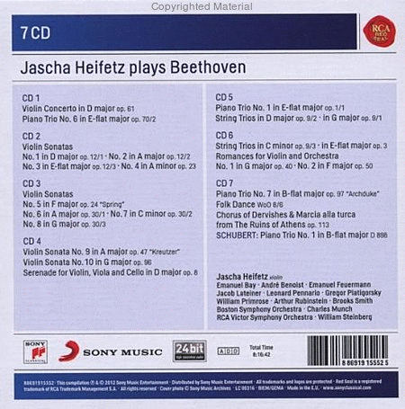 Jascha Heifetz Plays Beethoven