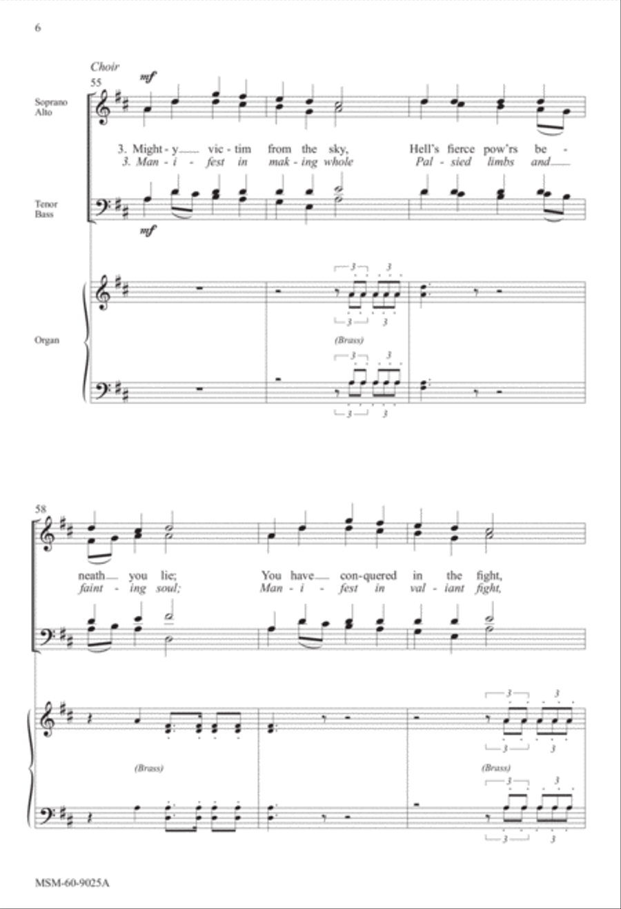 At the Lamb's High Feast We Sing Songs of Thankfulness and Praise 4-Part scores gallery preview page 6