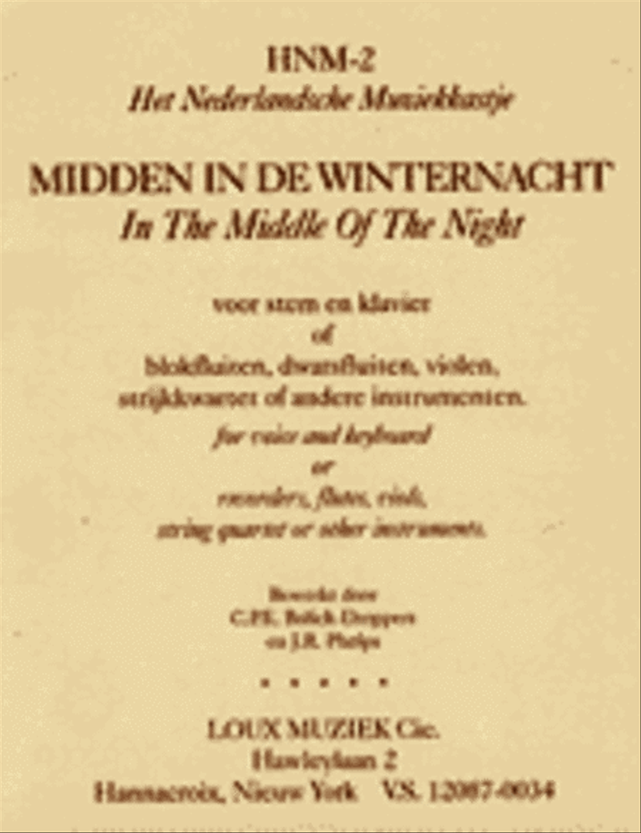 Midden in de Winternacht 4-Part scores gallery preview page 1