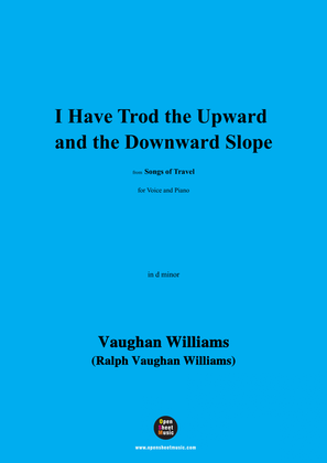 Book cover for Vaughan Williams-I Have Trod the Upward and the Downward Slope,in d minor