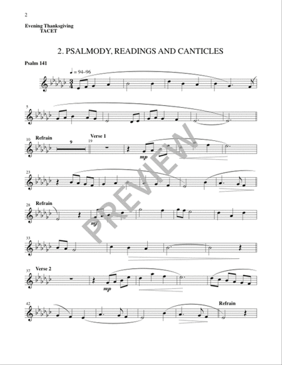 Holden Evening Prayer - Instrument edition 3-Octaves scores gallery preview page 3