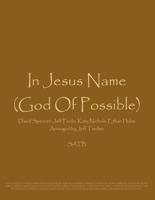 Book cover for In Jesus Name (god Of Possible)