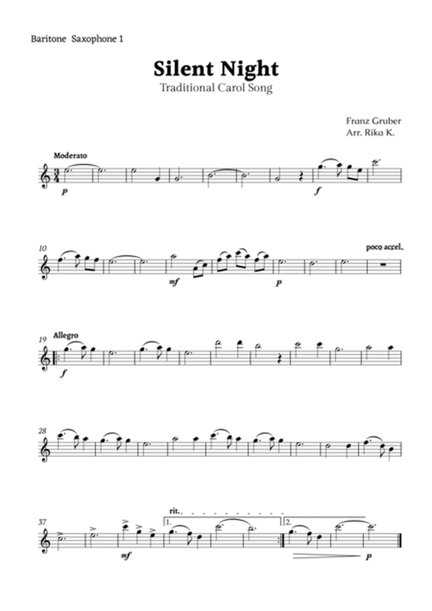 Silent Night for Baritone Sax Quartet image number null
