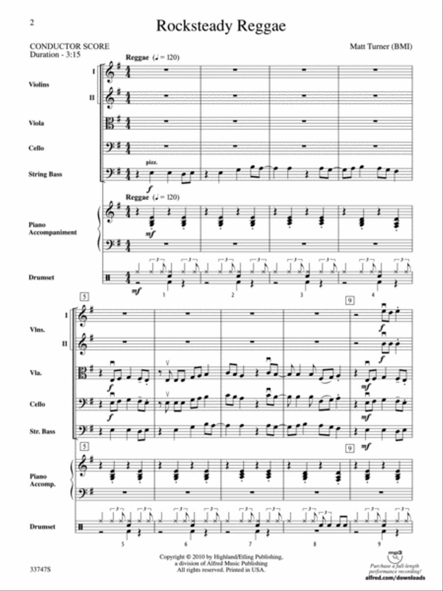 Rocksteady Reggae String Orchestra scores gallery preview page 2