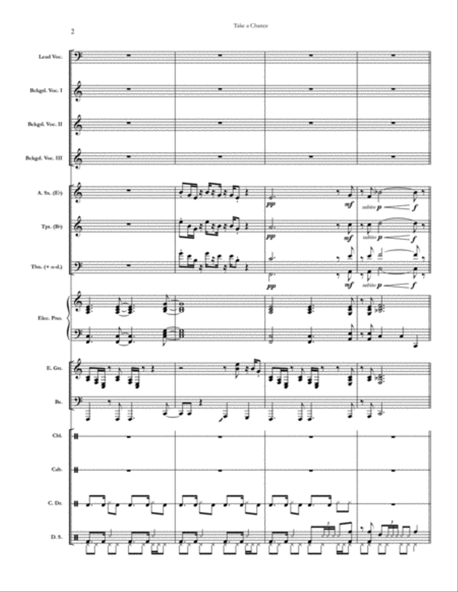 Take A Chance Small Ensemble scores gallery preview page 2