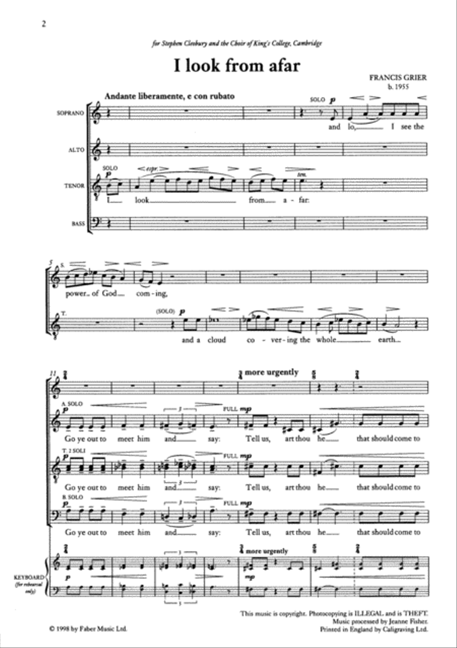 Two Advent Responsories 4-Part scores gallery preview page 2