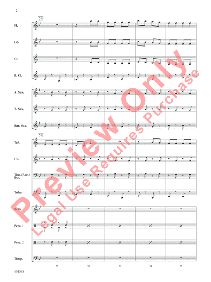 American Mountain Medley Concert Band scores gallery preview page 13
