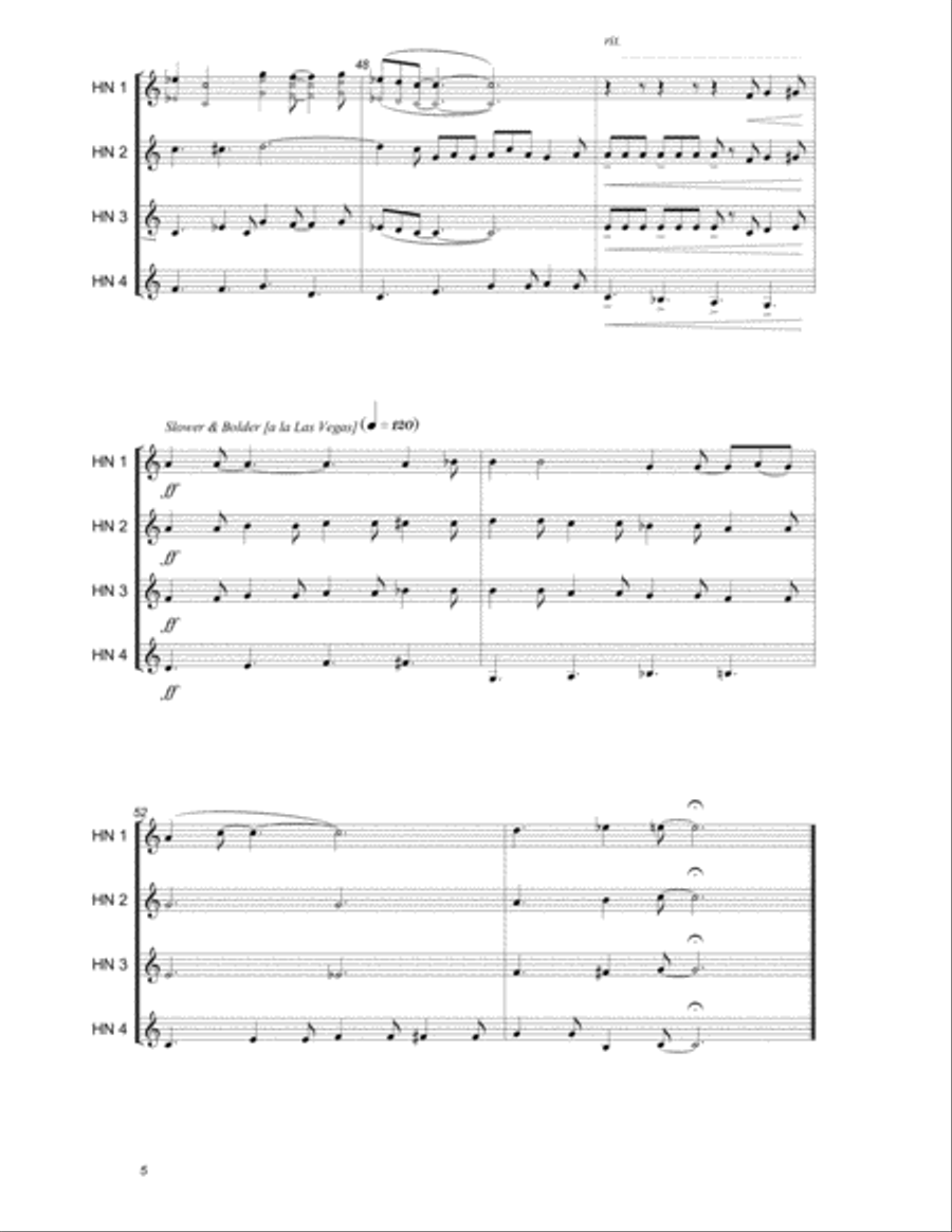 Walkin' After Midnight Brass Quartet scores gallery preview page 6