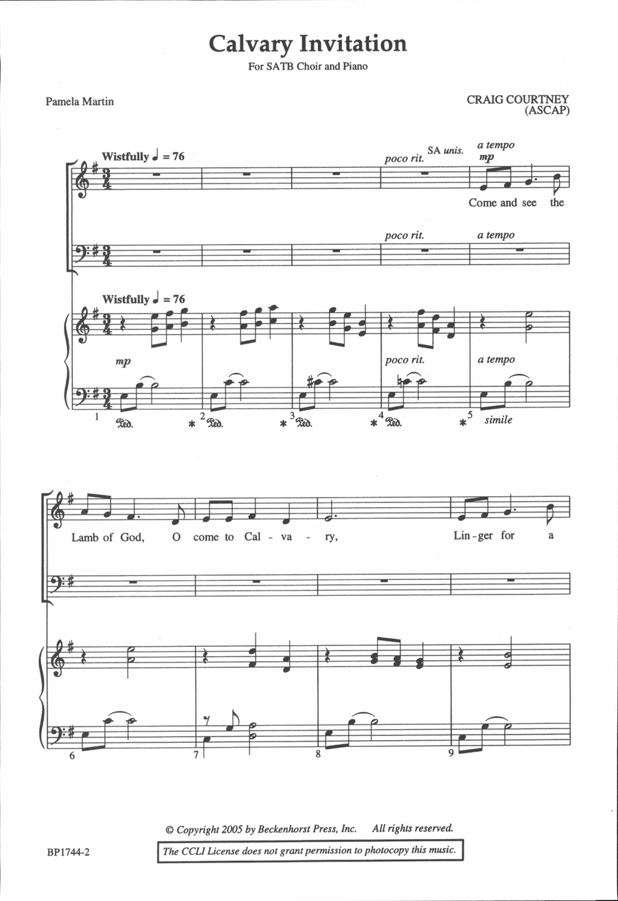 Calvary Invitation Calvary Invitation 4-Part scores gallery preview page 2