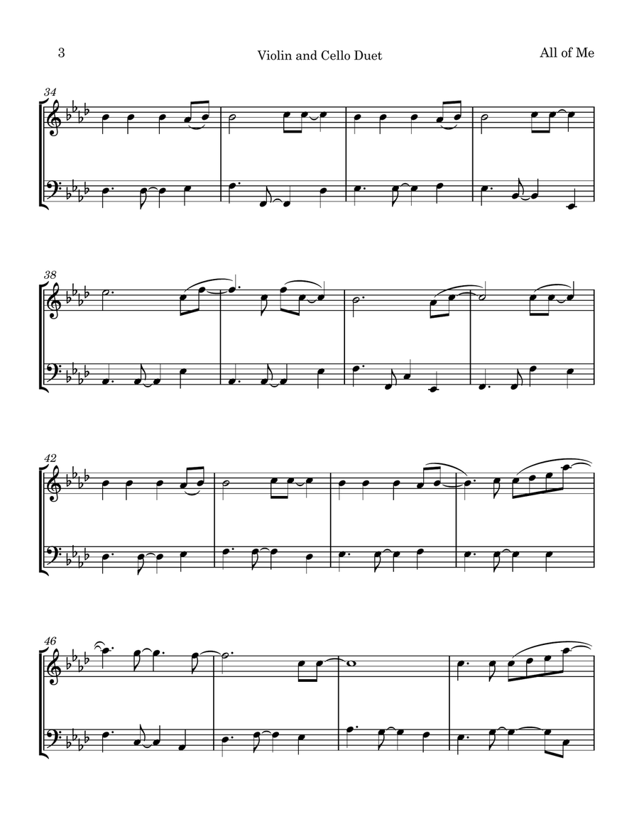 All Of Me String Duet scores gallery preview page 4