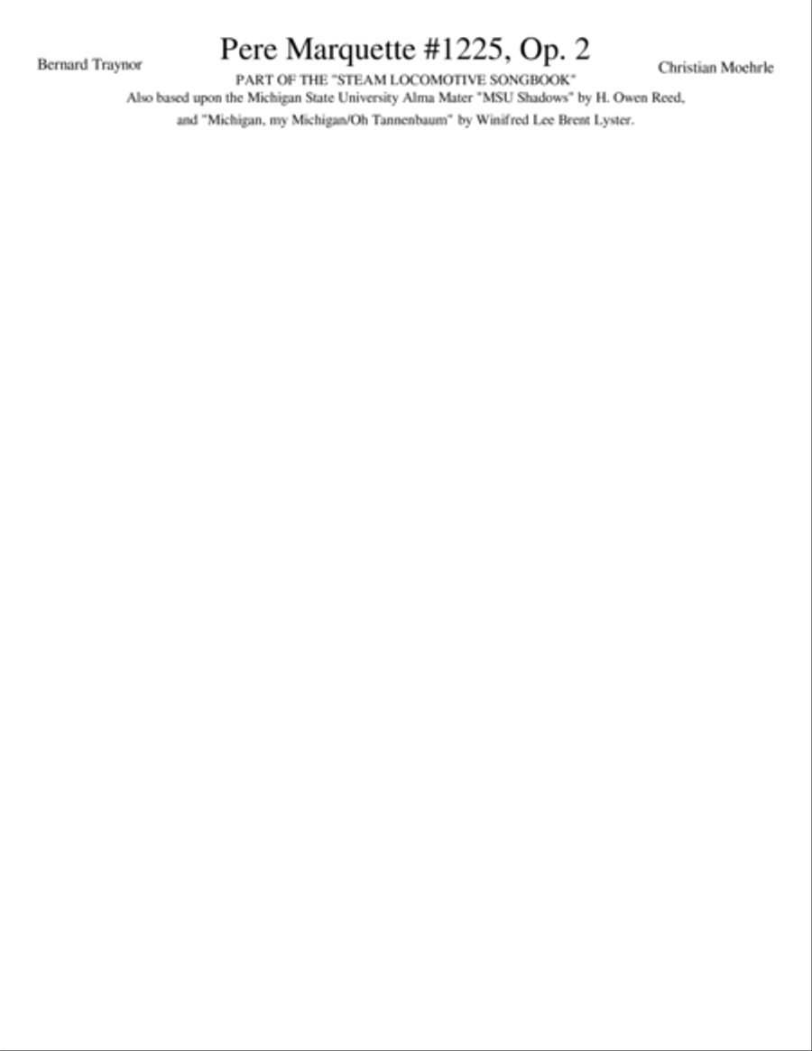 Pere Marquette #1225, Op. 2 Full Orchestra scores gallery preview page 1