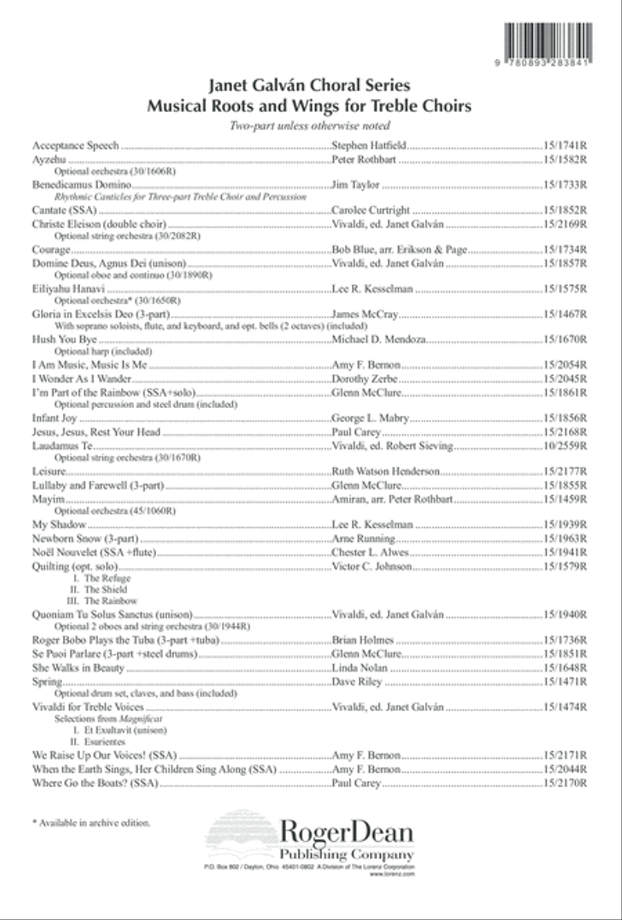 Nuestras Voces SSA scores gallery preview page 28
