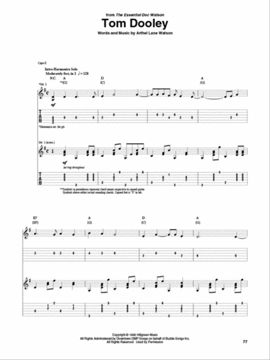 Doc Watson – Guitar Anthology Acoustic Guitar scores gallery preview page 4