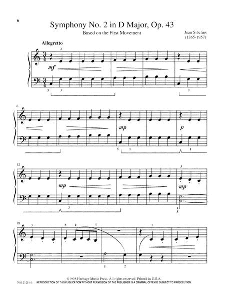 Mastering Melodies: Favorite Symphonies Piano Solo scores gallery preview page 6